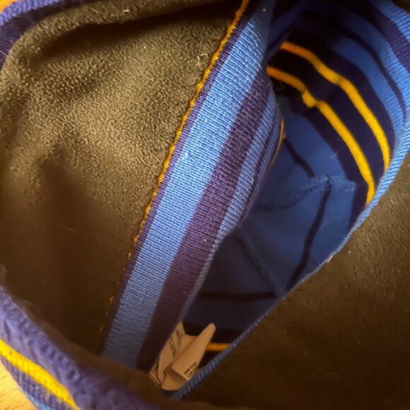 The North Face Snow Hat Beanie Blue Yellow Stripes Striped Ski Outdoor Youth - Picture 4 of 6